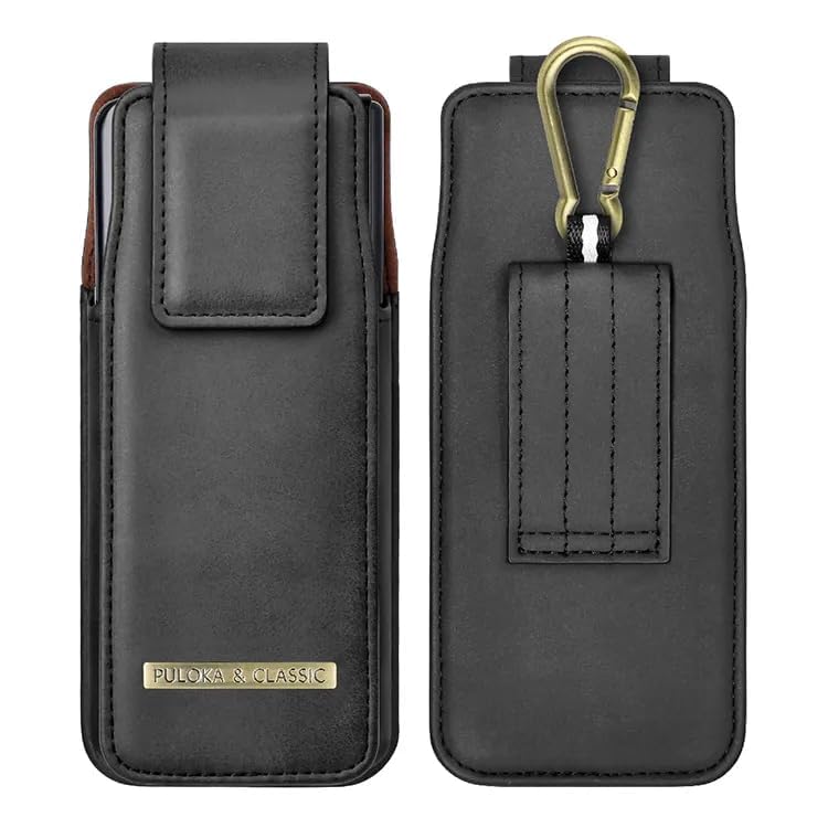 Universal Fold Leather Waist Pouch for Galaxy Z Fold 7 6 5 4 3 & OnePlus Open Black Universal Fold Leather Waist Pouch for Galaxy Z Fold 7 6 5 4 3 & OnePlus Open Black