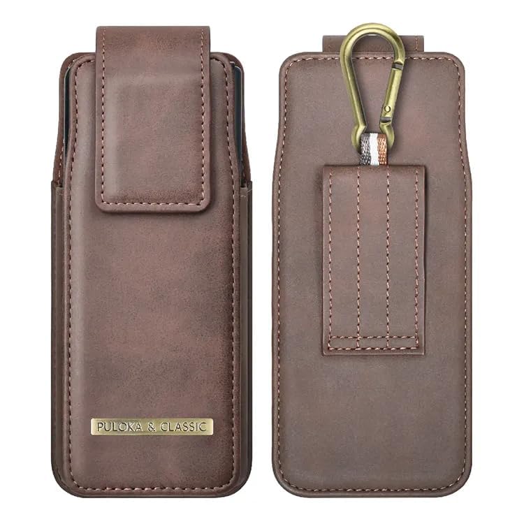 Universal Fold Phone Pouch for Galaxy Z Fold 7 6 5 4 3 & OnePlus Open Premium Leather Waist Case Brown Universal Fold Phone Pouch for Galaxy Z Fold 7 6 5 4 3 & OnePlus Open Premium Leather Waist Case Brown
